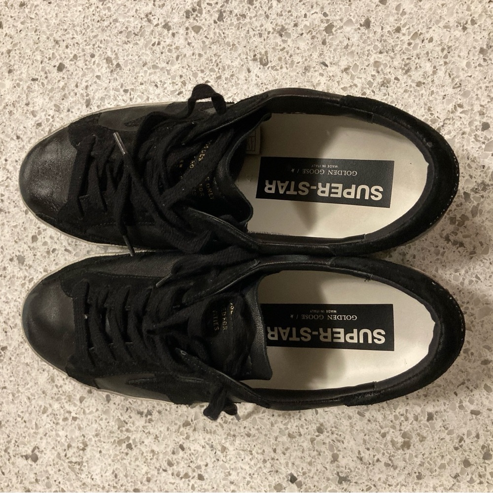 Golden Goose Black Leather Men's Sneakers - Picture 3 of 11